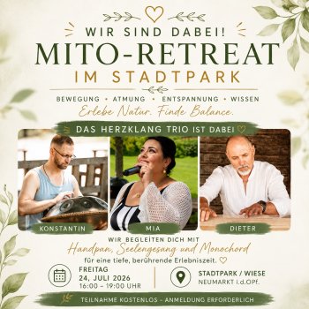 Mito-Retreat im Stadtpark Neumarkt: Ein Nachmittag für Bewegung, Atmung und Zellgesundheit im Grünen
