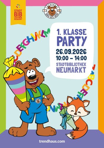 „1.Klasse PARTY“ zum Schulanfang in der Stadtbibliothek