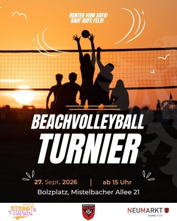 Beachvolleyballturnier am Bolzplatz in der Mistelbacher Allee 