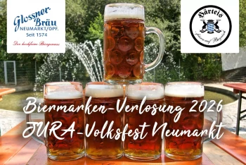 JURA-Volksfest Neumarkt: Biermarken-Verlosung 2026 - Alle Gewinner sind online!